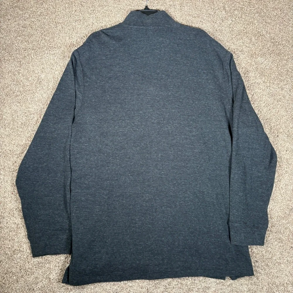 Polo Ralph Lauren Mens Estate Rib Quarter Zip Pullover Charcoal Grey XXL NEW‎